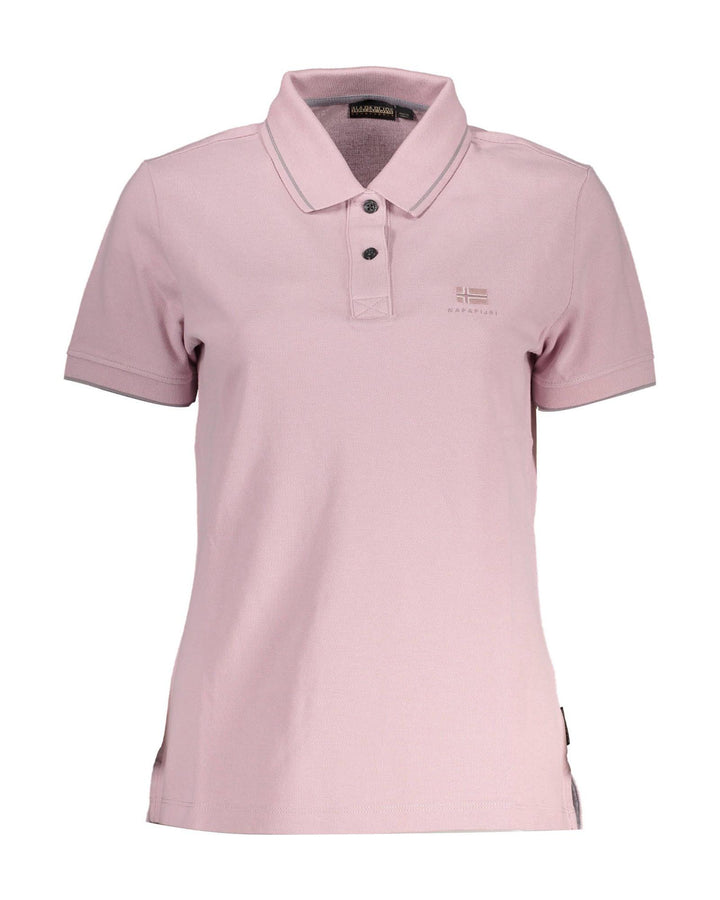 Napapijri Men's Pink Cotton Polo Shirt - L