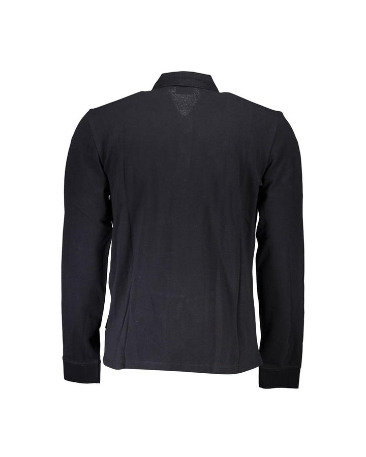 Napapijri Men's Black Cotton Polo Shirt - L