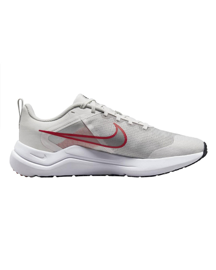 Nike Breathable Supportive Road Running Shoes in Platinum Tint White Light Crimson - 10 US