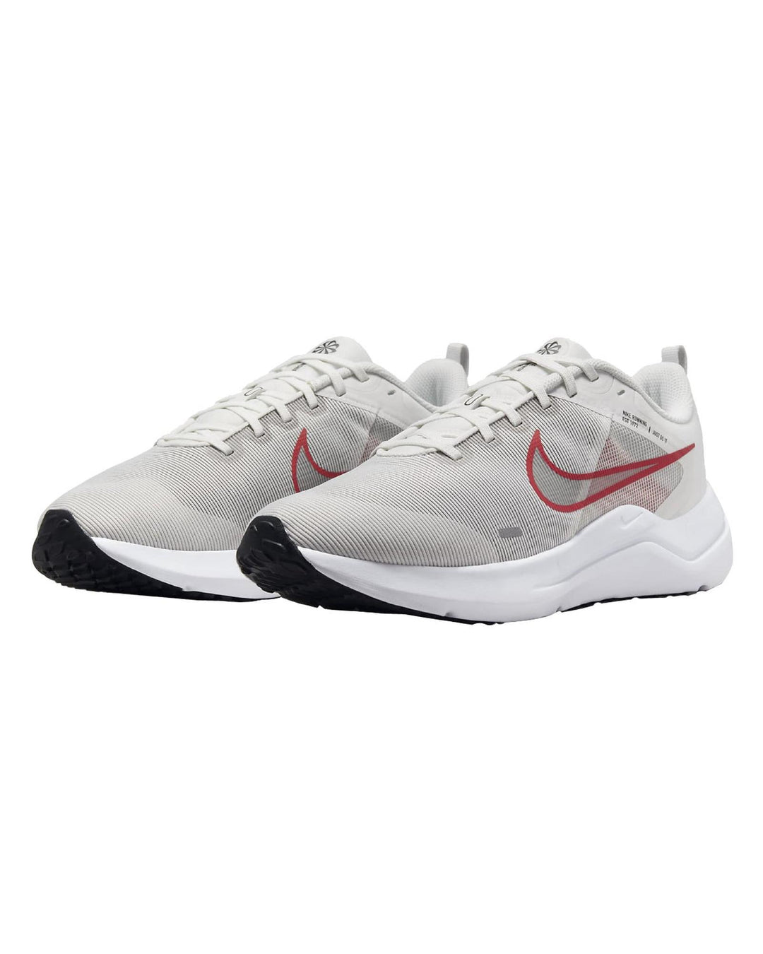 Nike Breathable Supportive Road Running Shoes in Platinum Tint White Light Crimson - 8 US