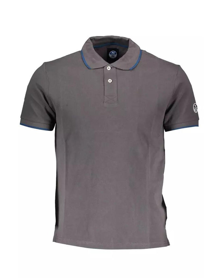 North Sails Men's Gray Cotton Polo Shirt - L