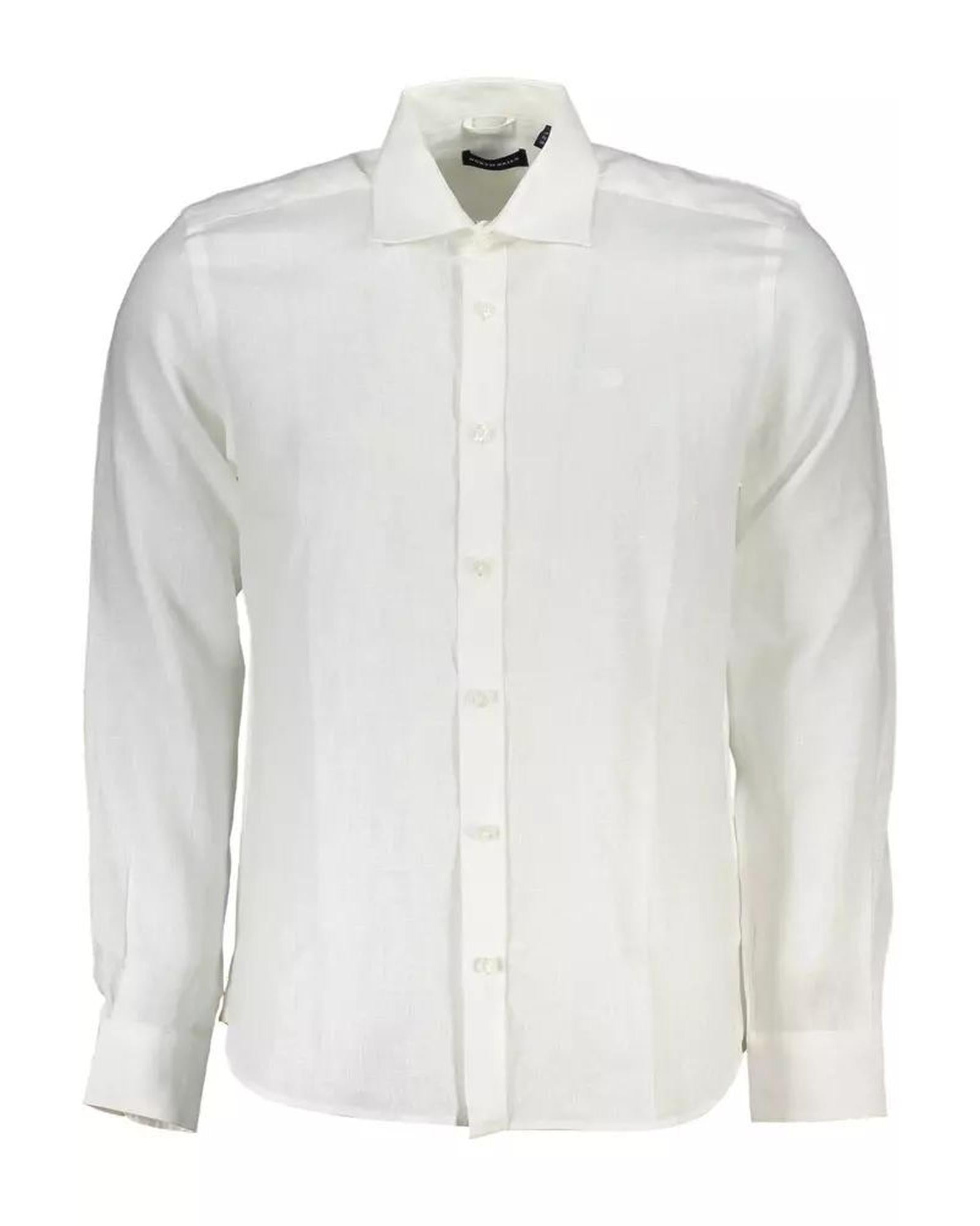 North Sails Men's White Linen Shirt - L