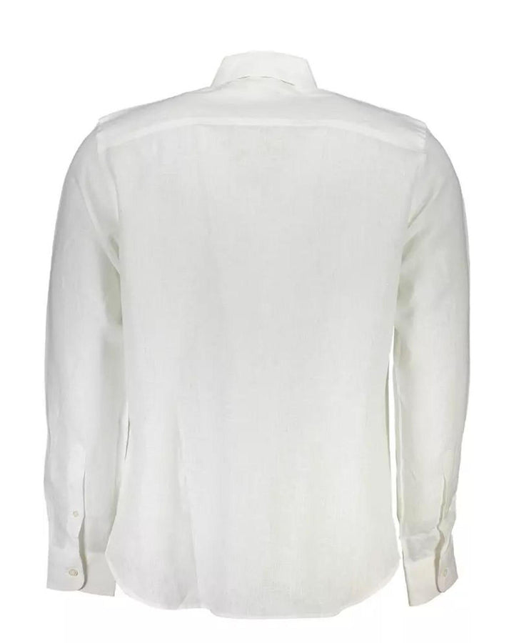 North Sails Men's White Linen Shirt - L