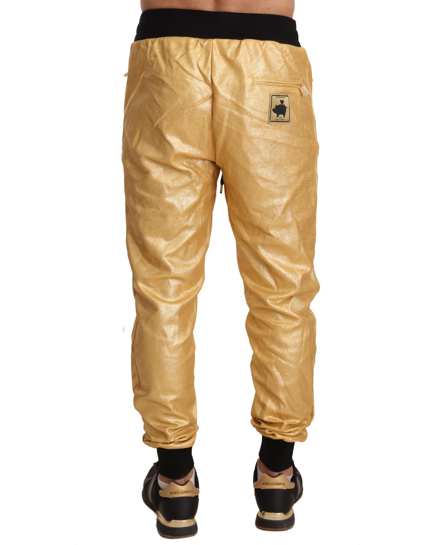 Dolce & Gabbana Men's Gold Pig Of The Year Cotton Trousers Pants - 48 IT