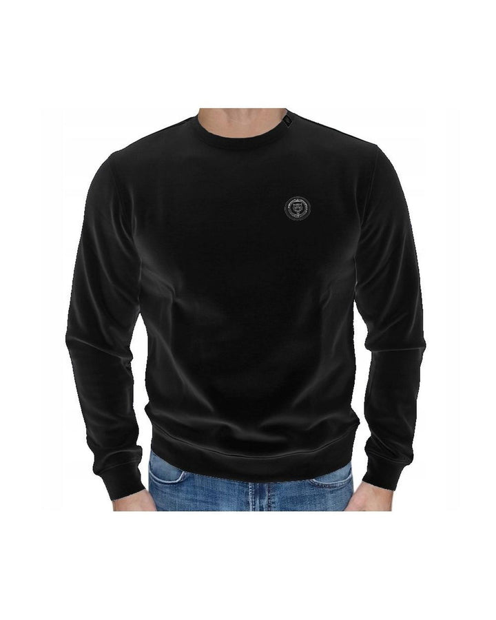 Plein Sport Men's Black Cotton Sweater - XL