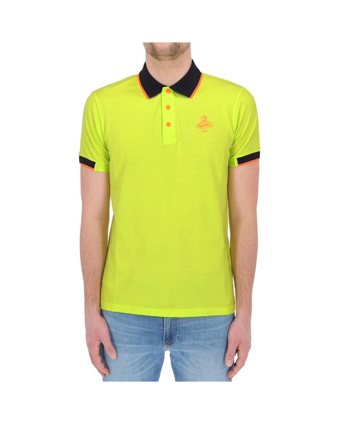 Refrigiwear Men's Yellow Cotton Polo Shirt - S