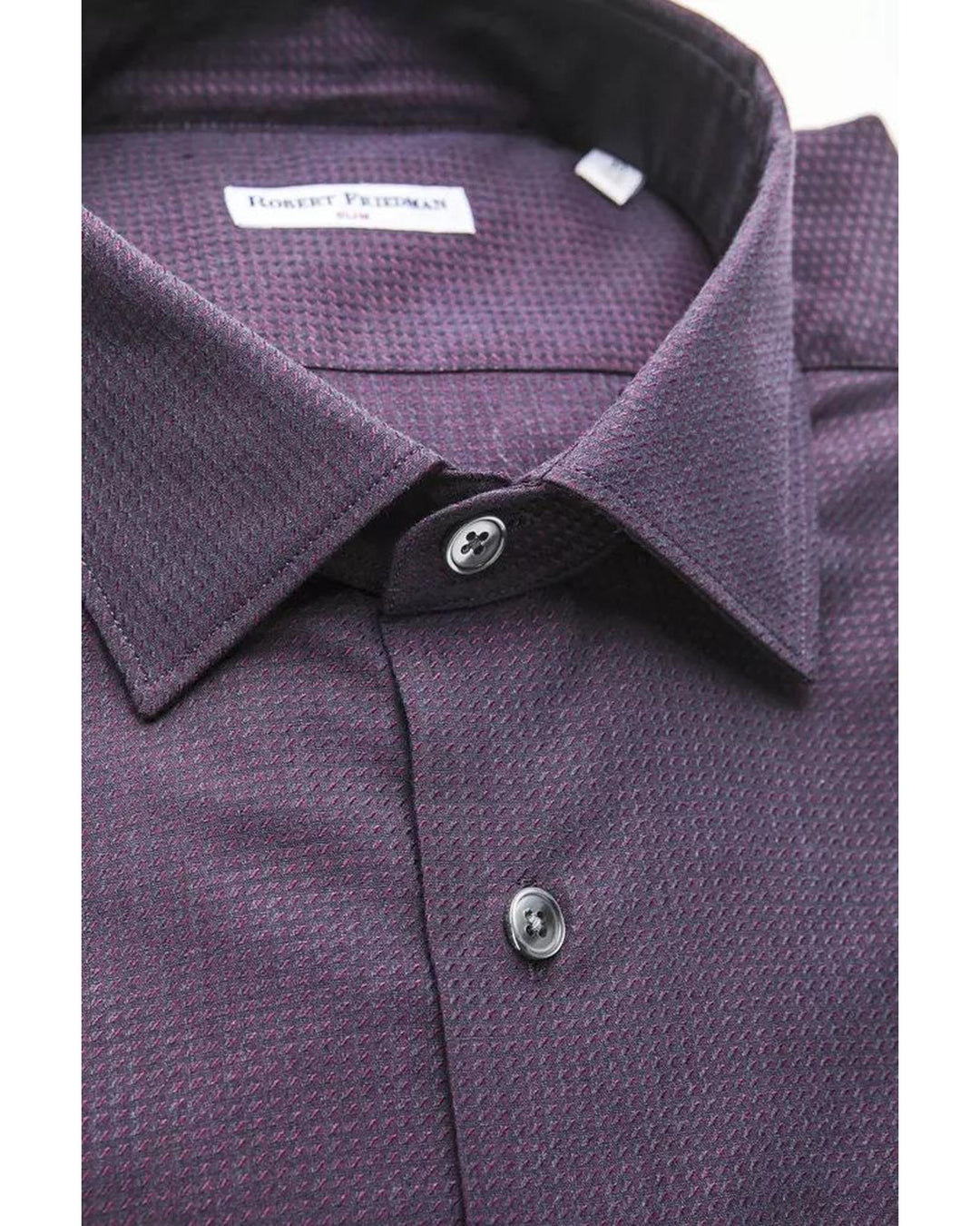 Robert Friedman Men's Burgundy Cotton Shirt - L