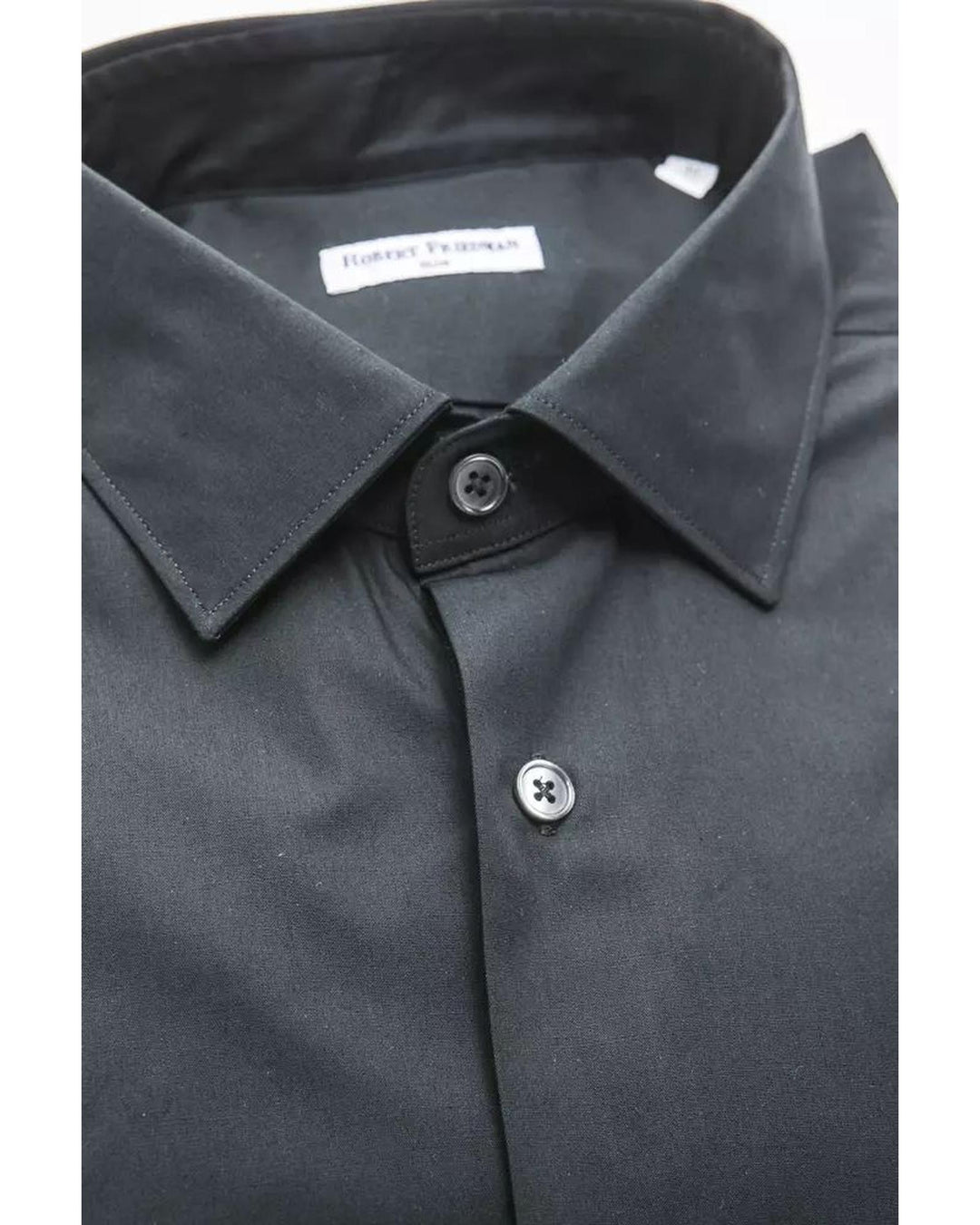 Robert Friedman Men's Black Cotton Shirt - XL