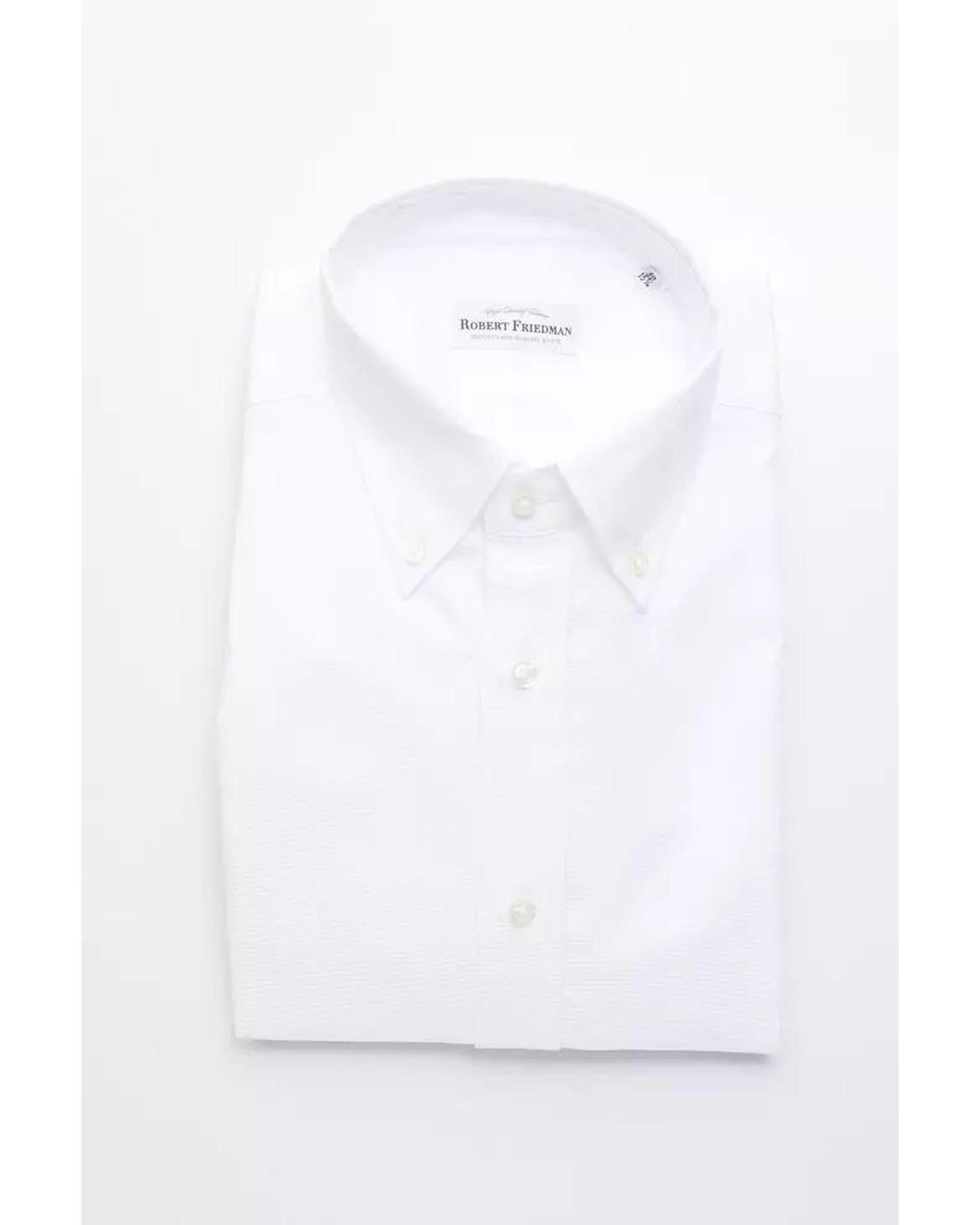 Robert Friedman Men's White Cotton Shirt - M