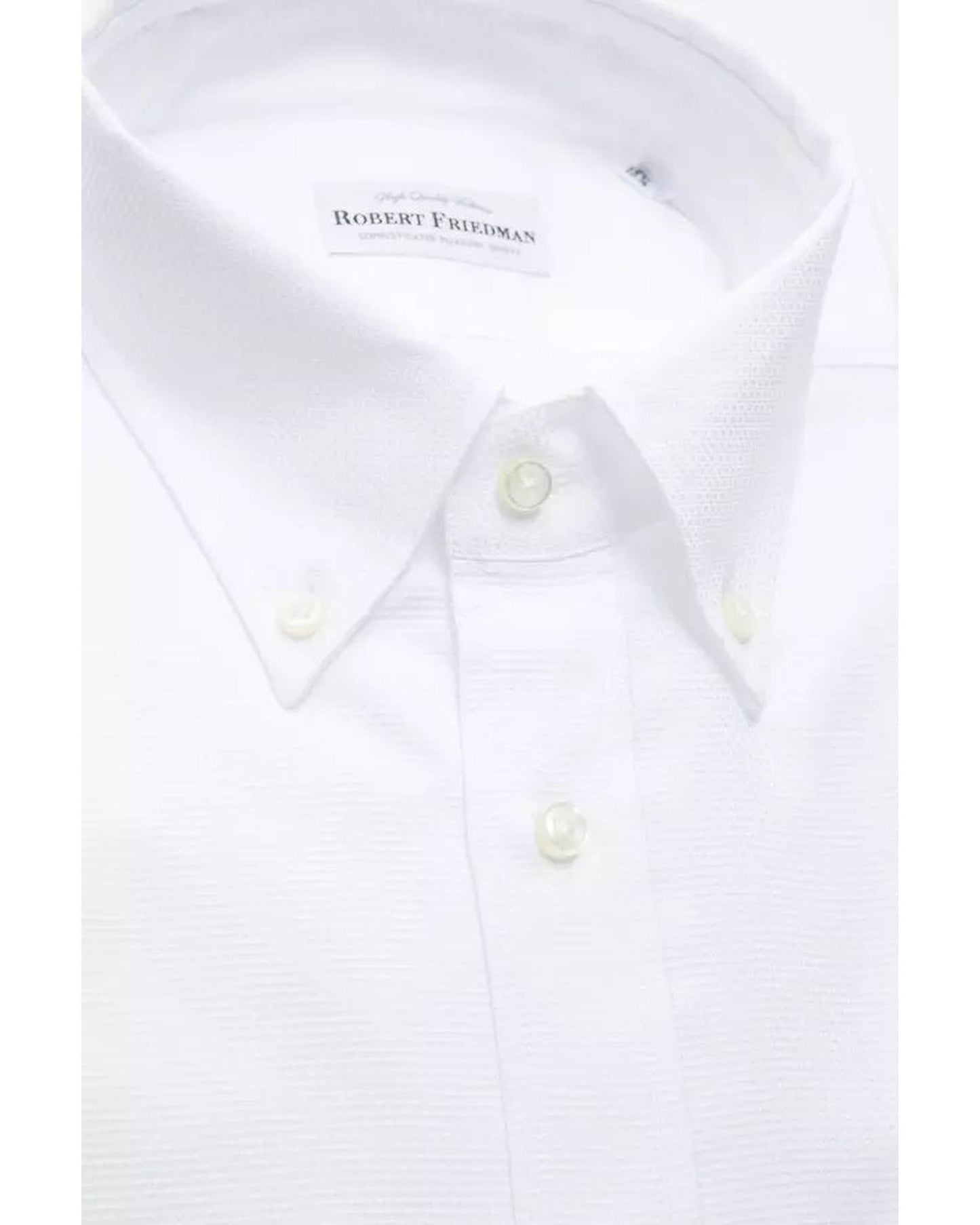 Robert Friedman Men's White Cotton Shirt - M