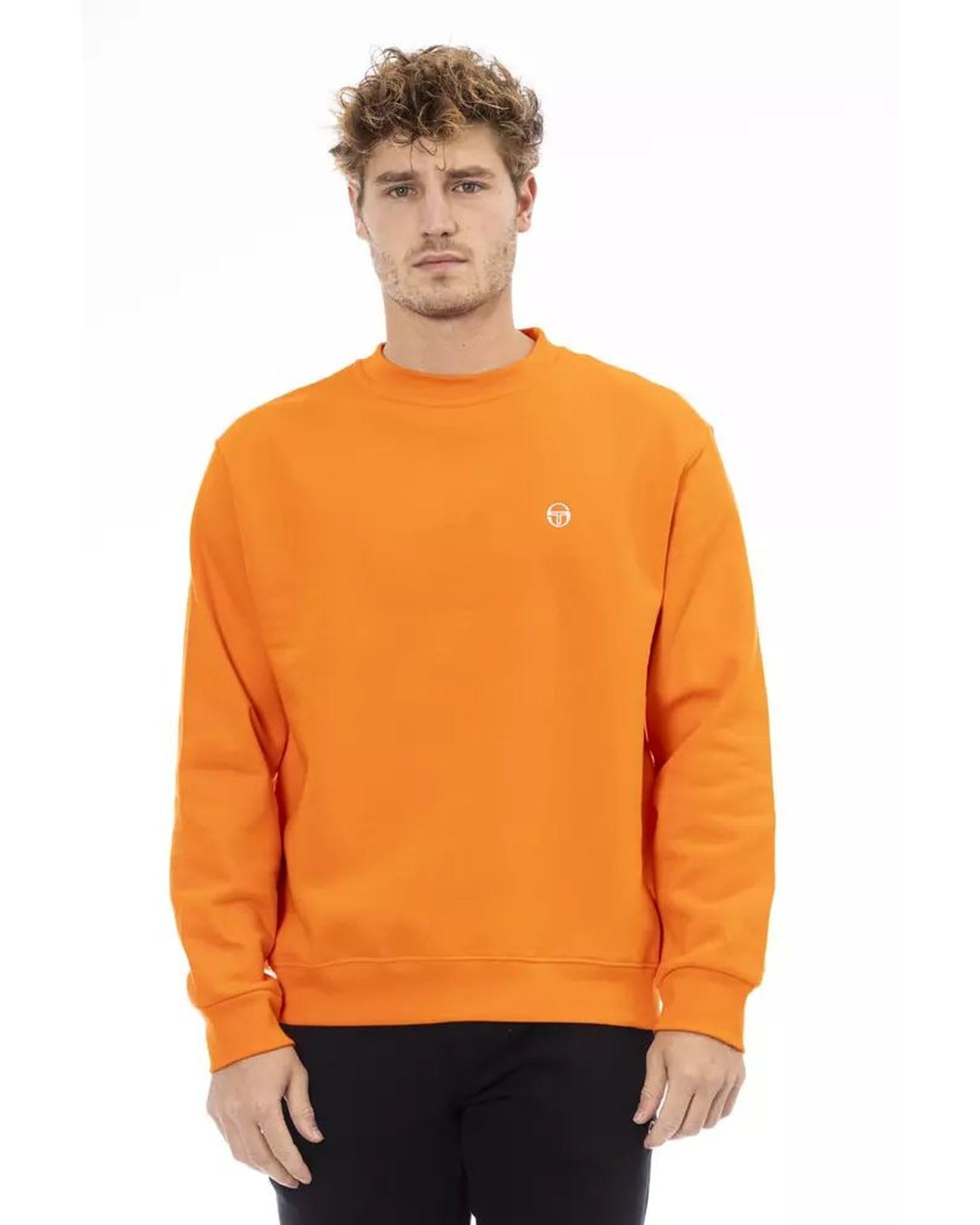 Sergio Tacchini Men's Orange Cotton Sweater - 3XL