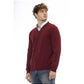 Sergio Tacchini Men's Burgundy Wool Sweater - M