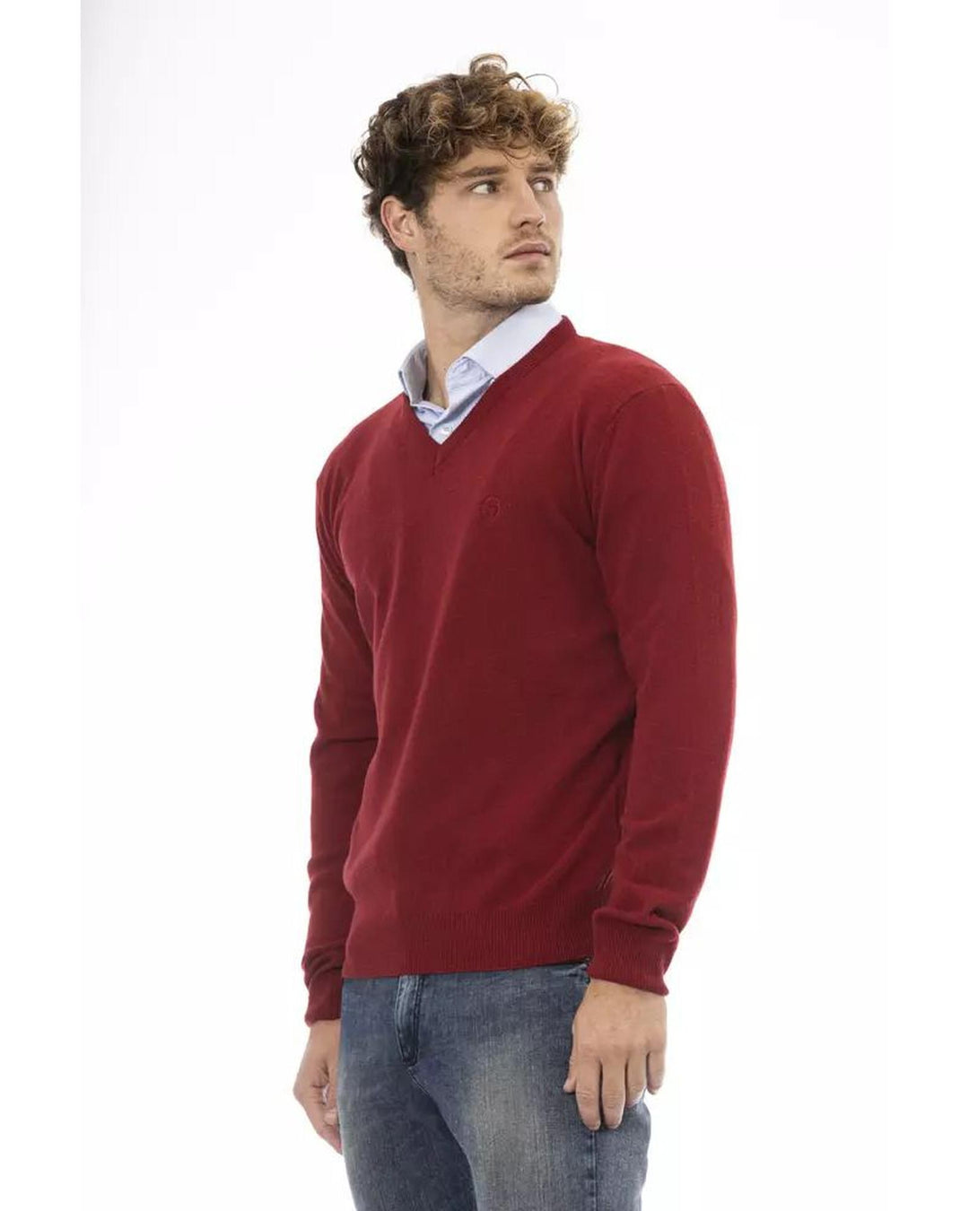 Sergio Tacchini Men's Red Wool Sweater - L