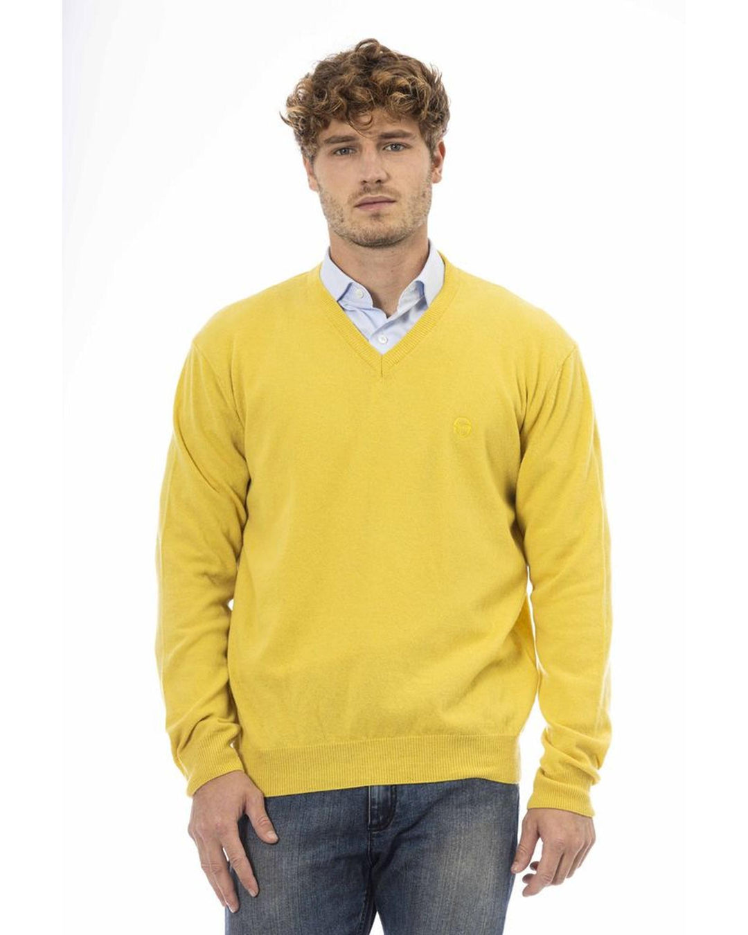 Sergio Tacchini Men's Yellow Wool Sweater - L