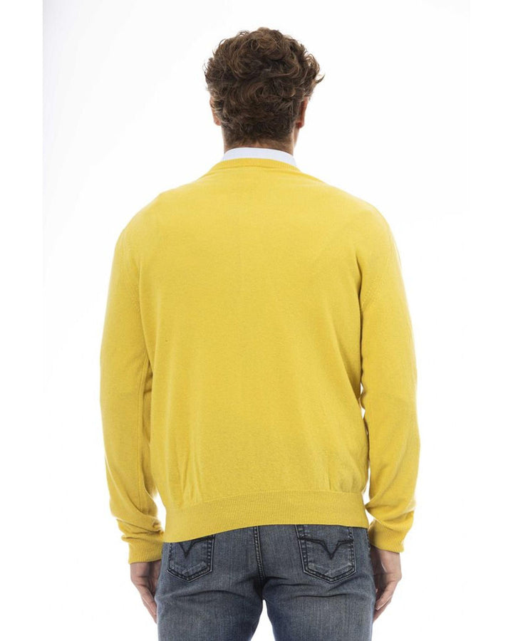 Sergio Tacchini Men's Yellow Wool Sweater - L