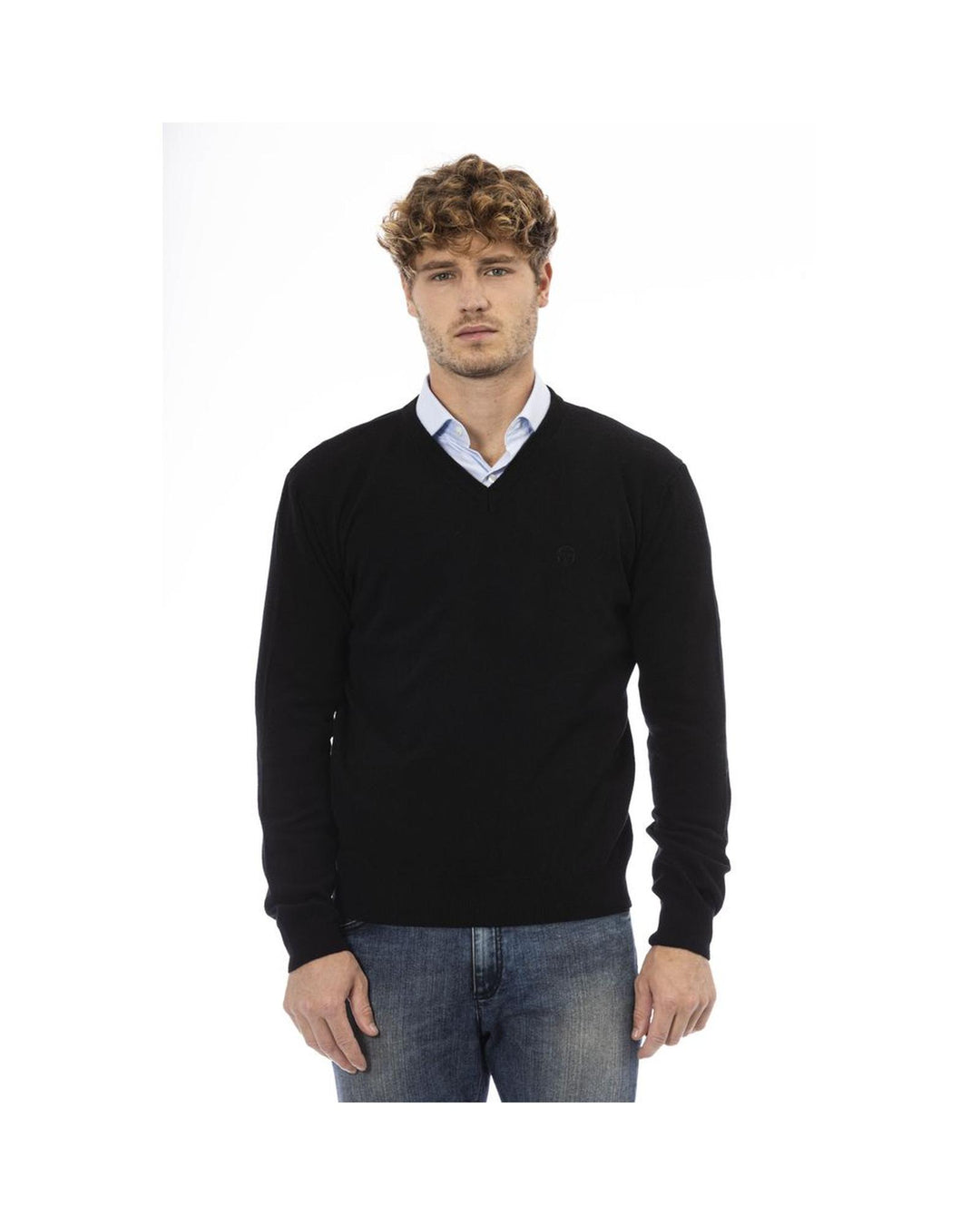 Sergio Tacchini Men's Black Wool Sweater - M