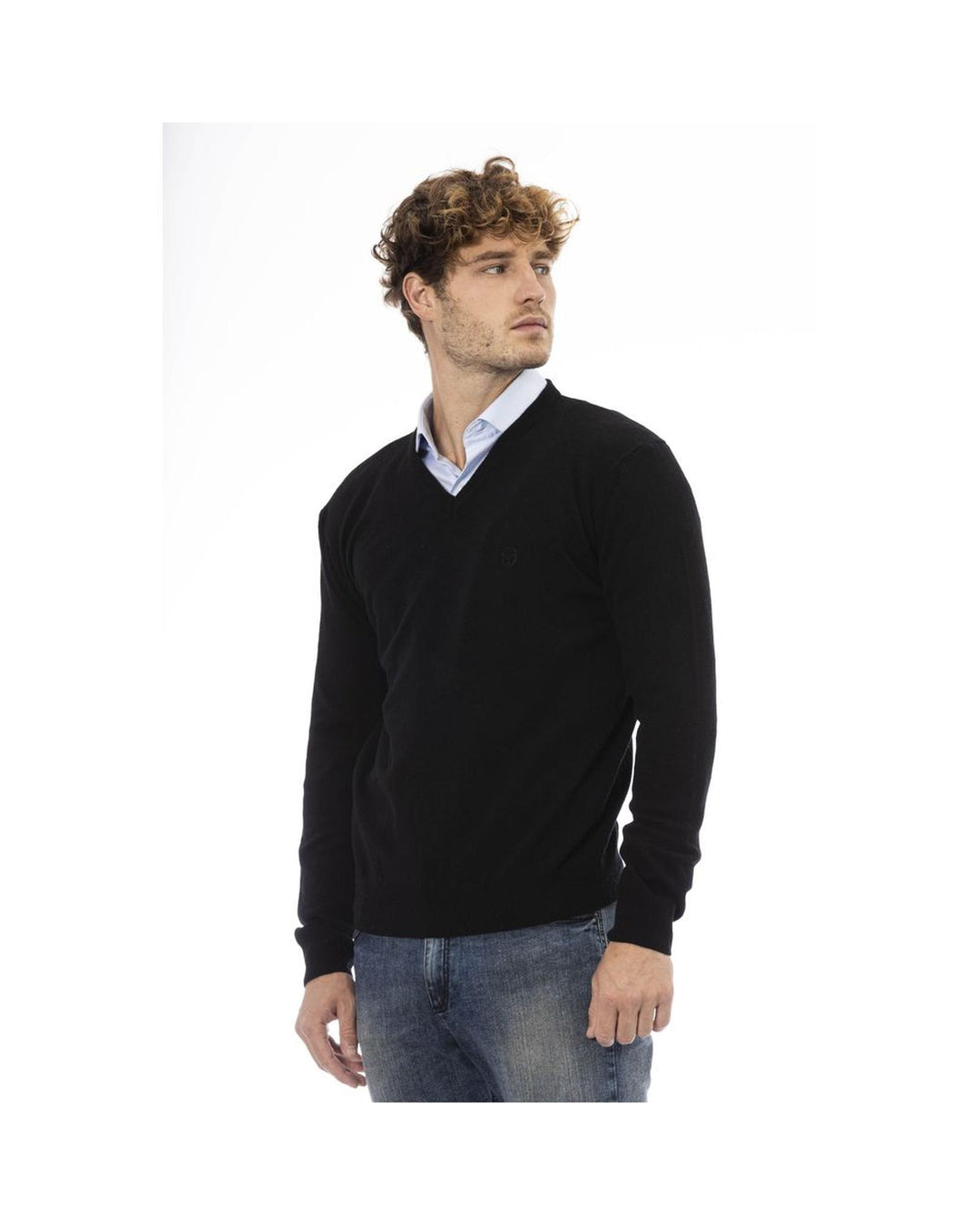 Sergio Tacchini Men's Black Wool Sweater - M