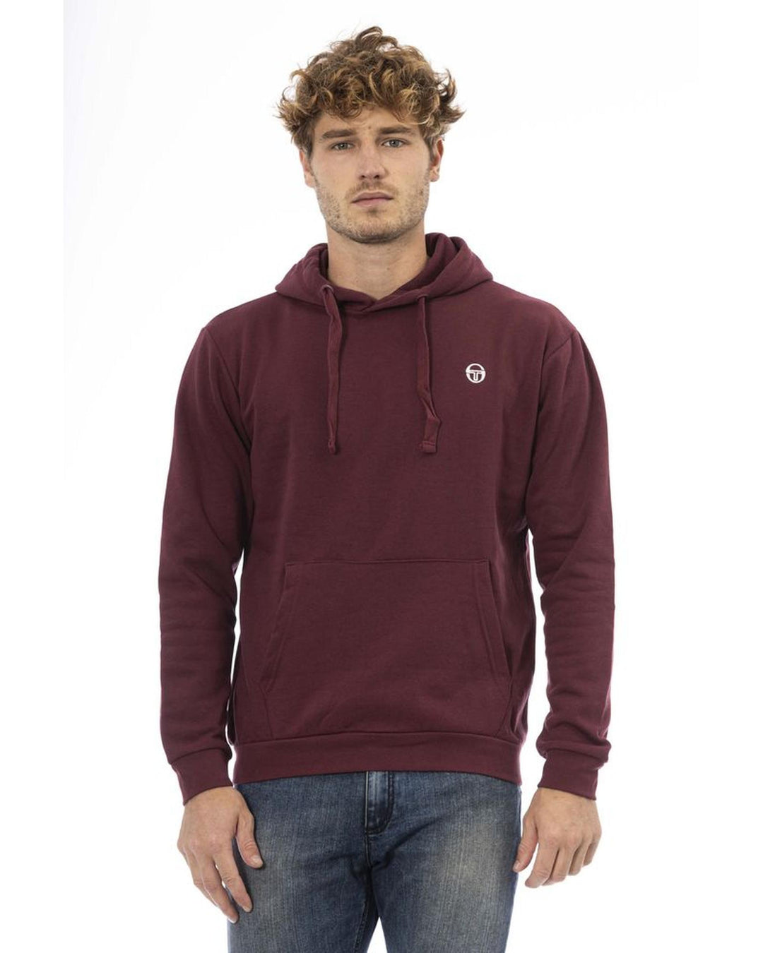 Sergio Tacchini Men's Burgundy Cotton Sweater - 3XL