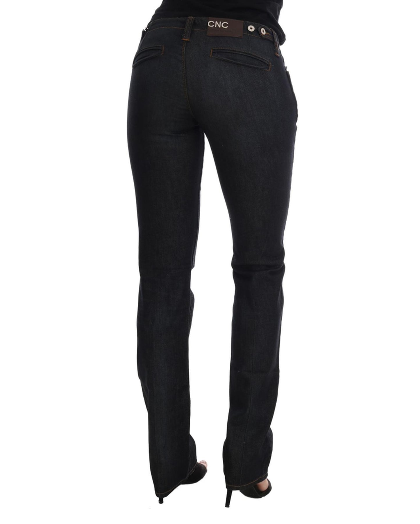 Costume National Women's Dark Blue Cotton Slim Fit Jeans - W26 US