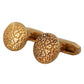 Dolce & Gabbana Men's Gold Plated Brass Round Pin  Cufflinks - One Size