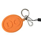 Dolce & Gabbana Women's Orange Rubber DG Logo Gold Brass Metal Keychain - One Size