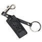 Dolce & Gabbana Men's Black DG Logo Leather Silver Metal Keychain - One Size