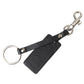 Dolce & Gabbana Men's Black DG Logo Leather Silver Metal Keychain - One Size