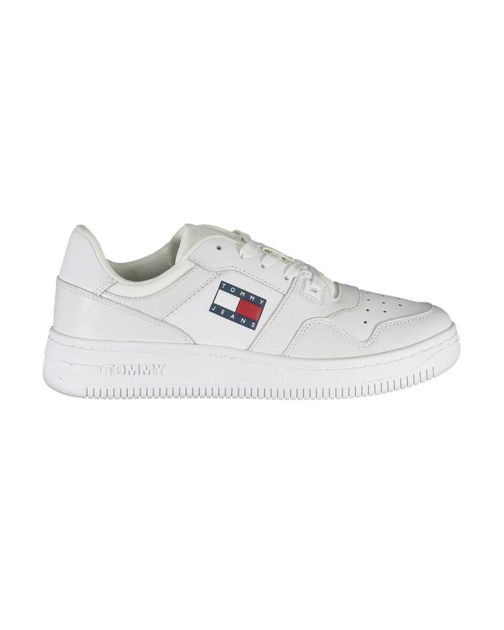 Tommy Hilfiger Women's White Polyester Sneaker - 41 EU