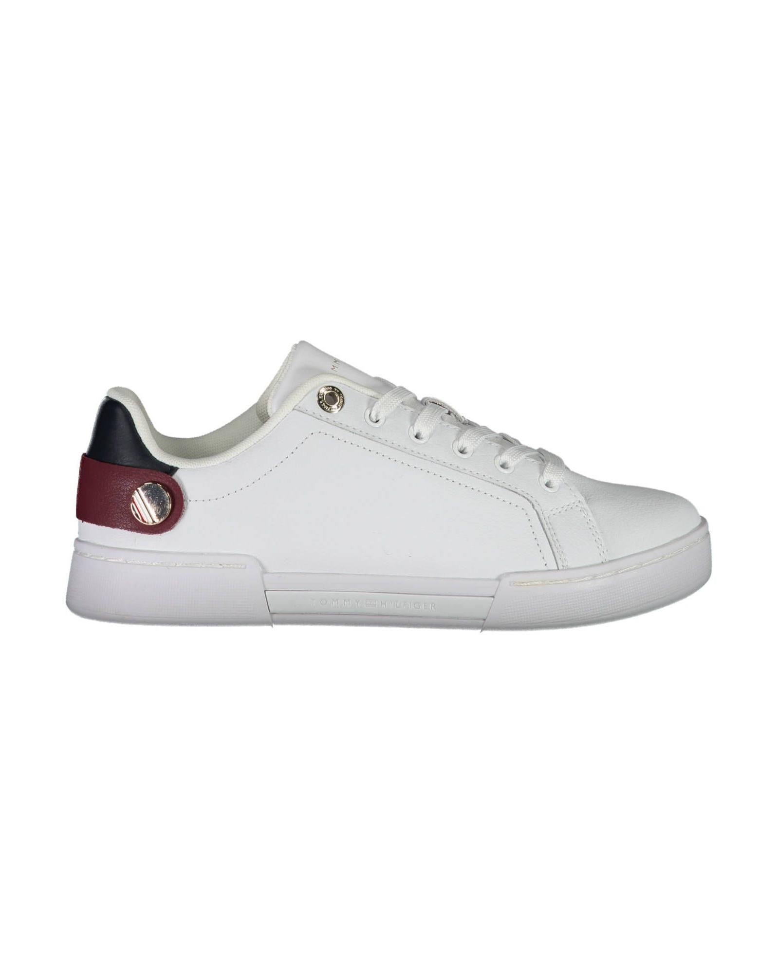 Tommy Hilfiger Women's White Polyester Sneaker - 39 EU