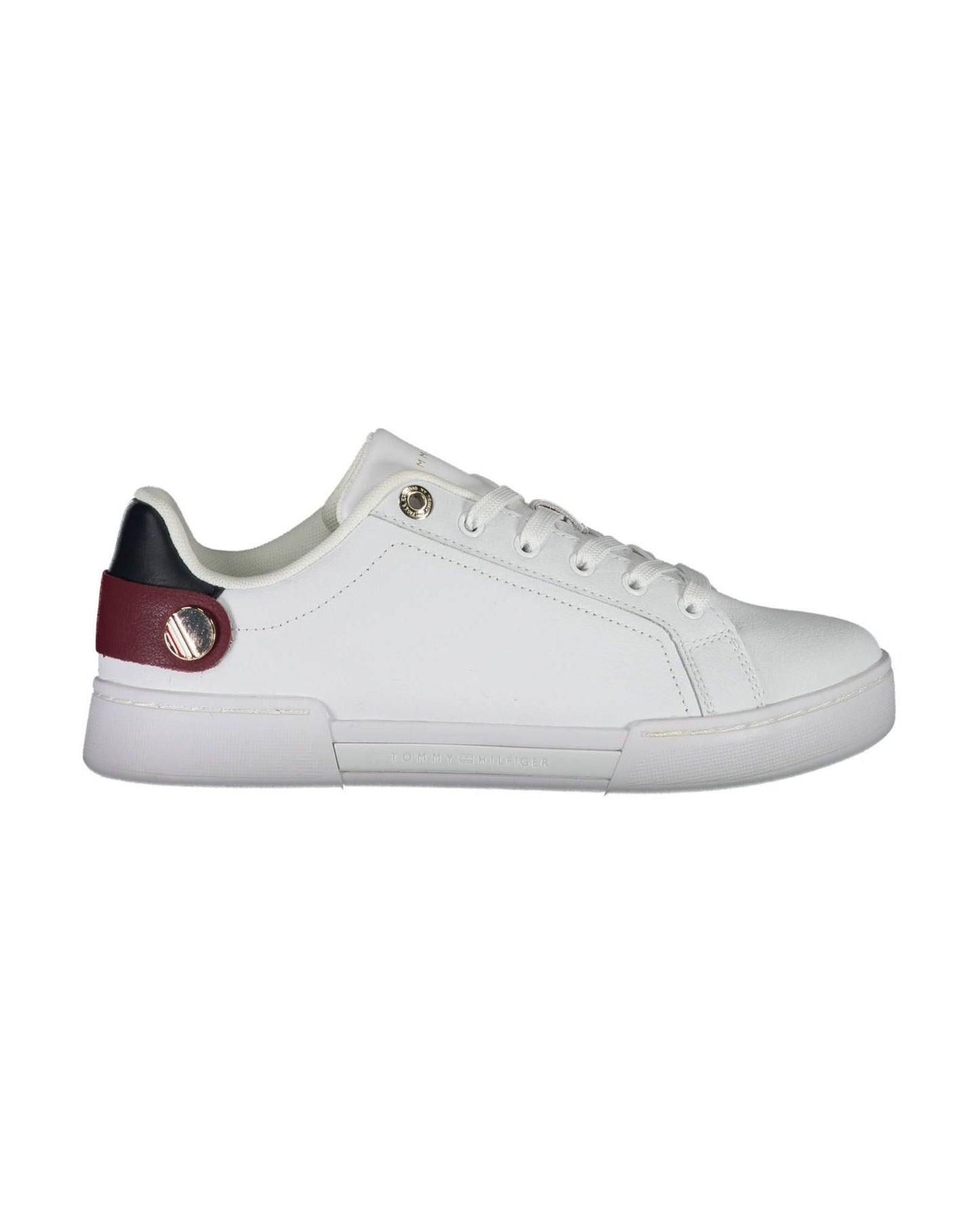 Tommy Hilfiger Women's White Polyester Sneaker - 40 EU