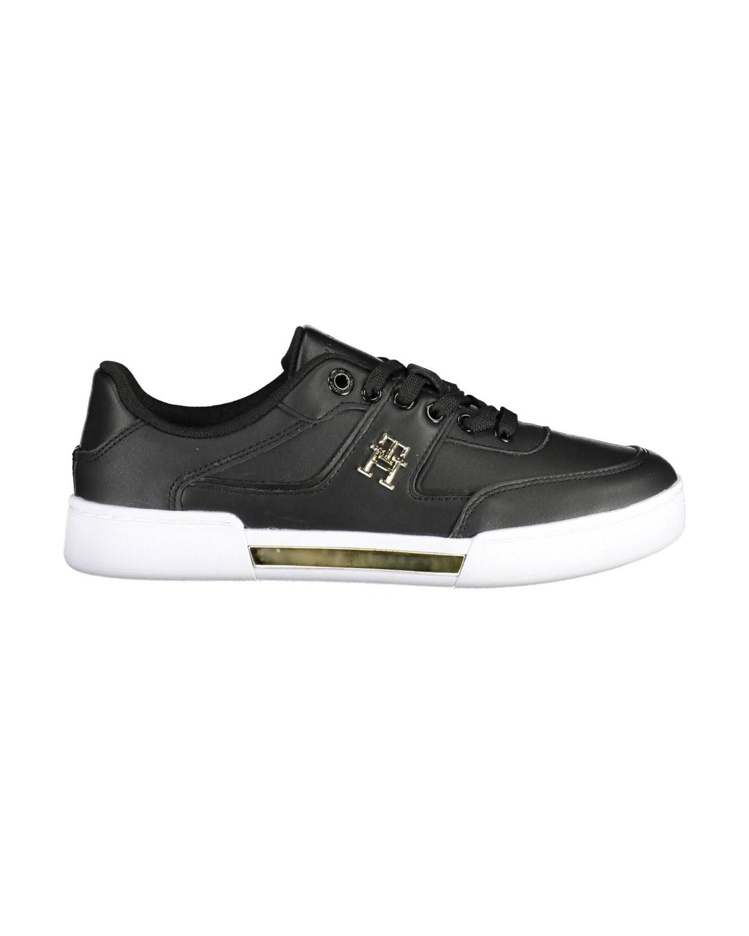 Tommy Hilfiger Women's Black Polyester Sneaker - 41 EU