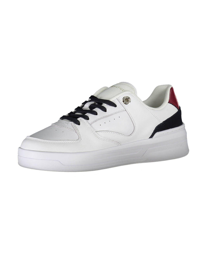 Tommy Hilfiger Women's White Polyester Sneaker - 40 EU