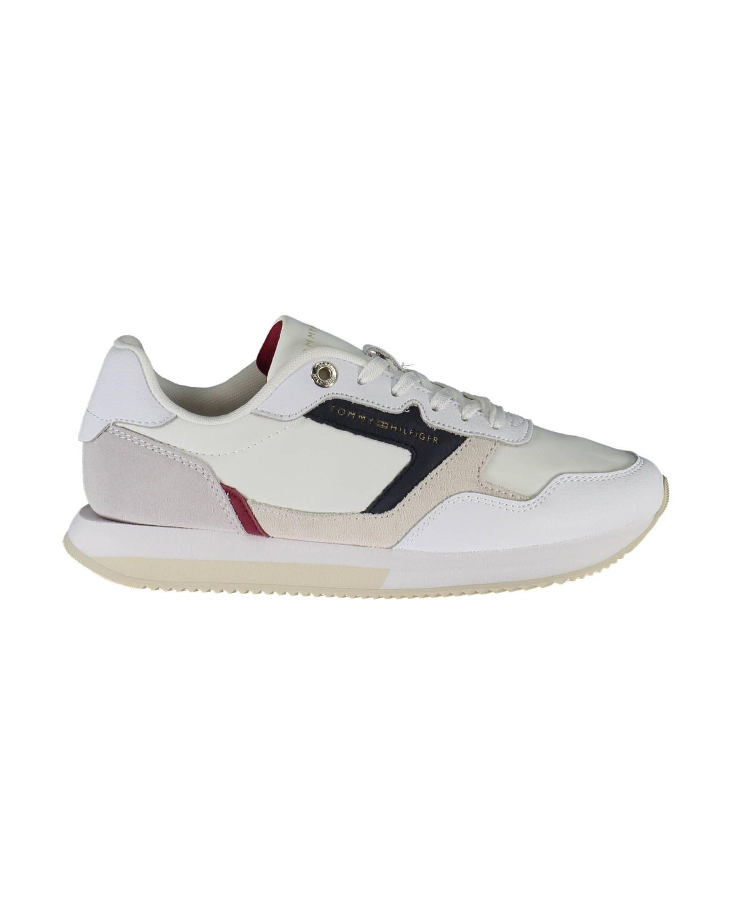 Tommy Hilfiger Women's White Polyester Sneaker - 37 EU