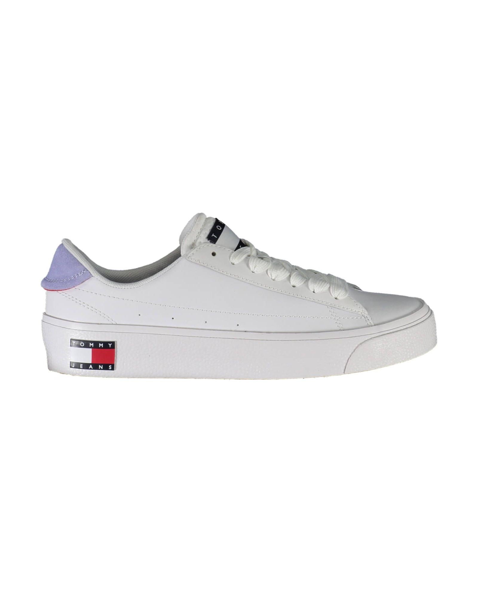 Tommy Hilfiger Women's White Polyester Sneaker - 39 EU