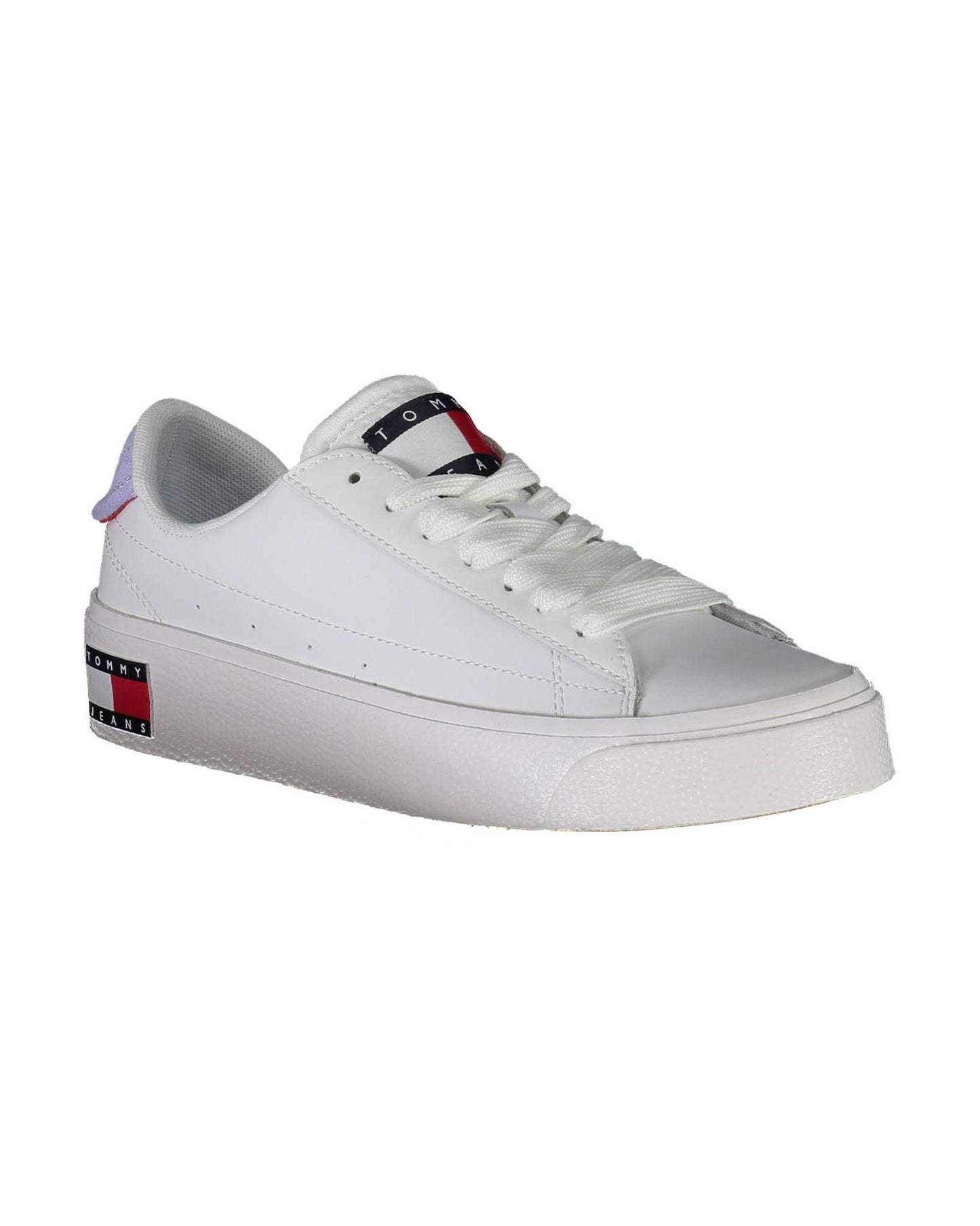 Tommy Hilfiger Women's White Polyester Sneaker - 39 EU