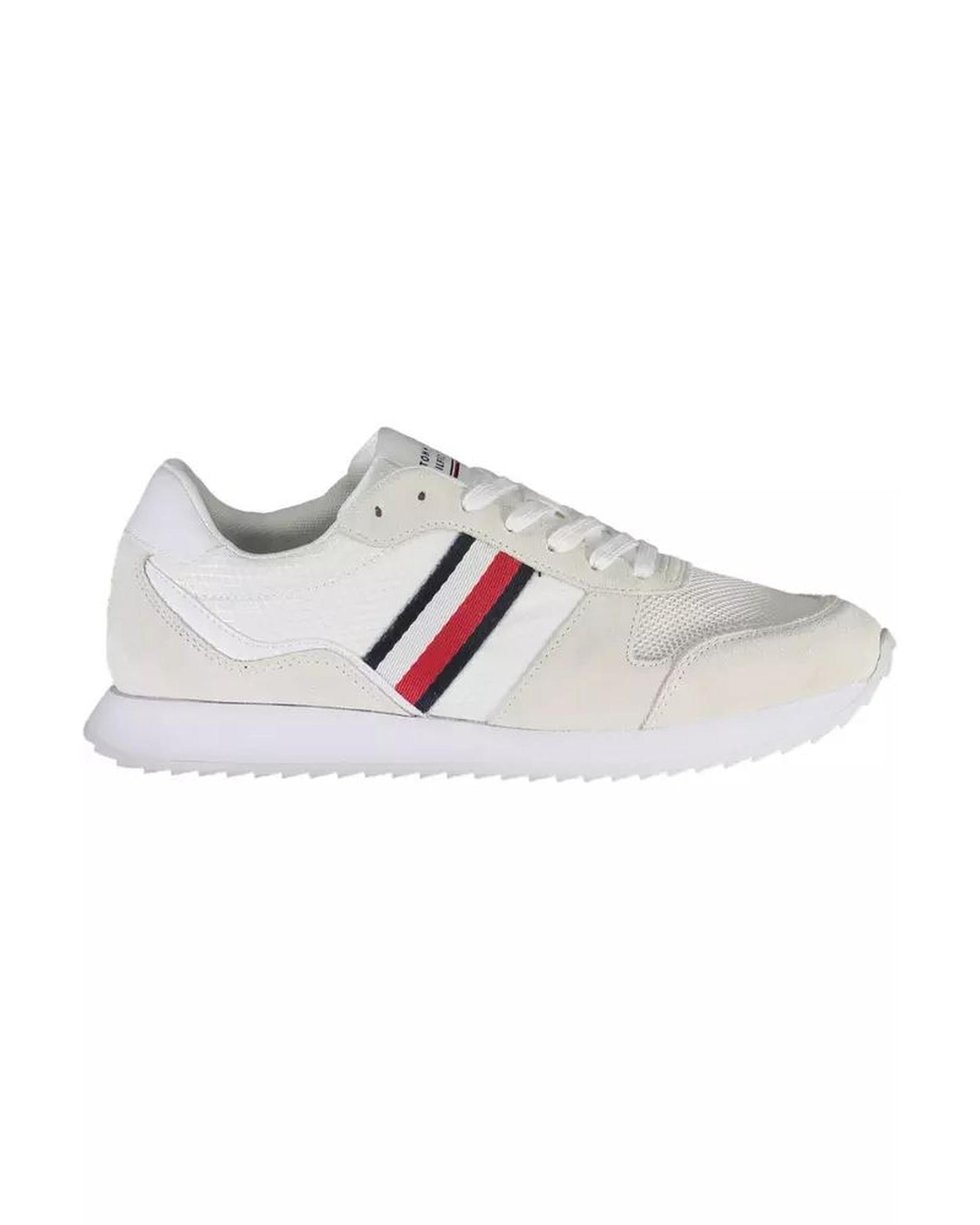 Tommy Hilfiger Men's White Polyester Sneaker - 43 EU