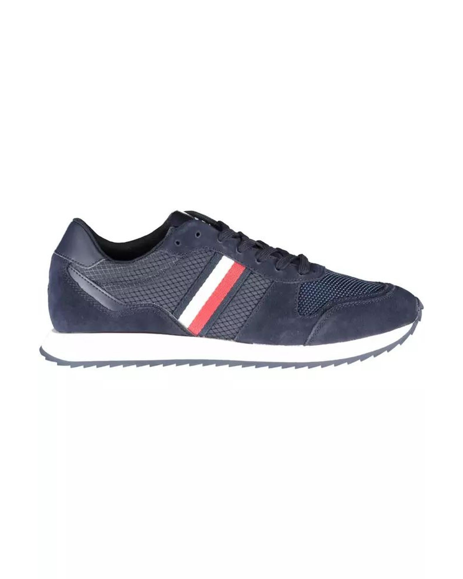 Tommy Hilfiger Men's Blue Polyester Sneaker - 42 EU