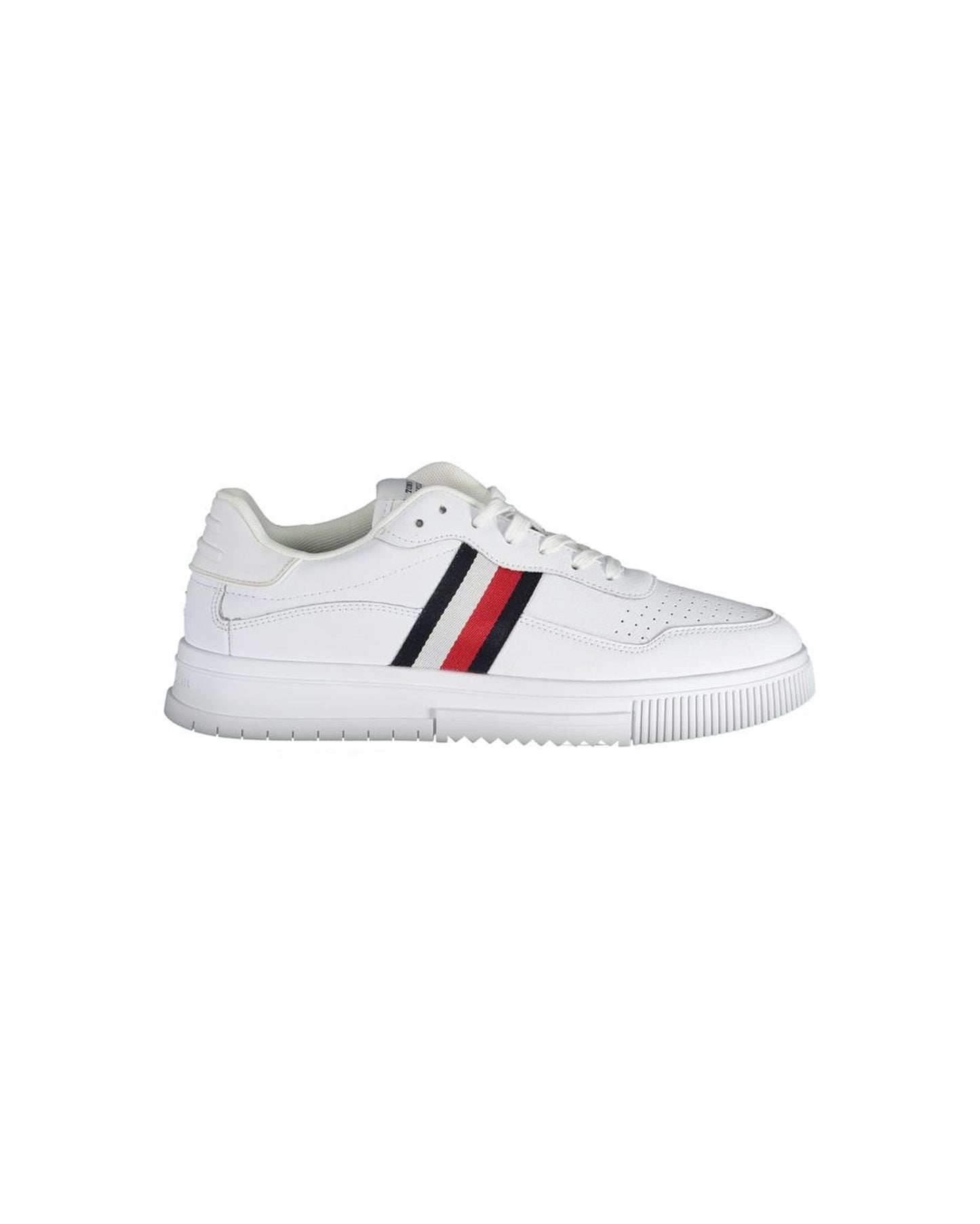 Tommy Hilfiger Men's White Polyester Sneaker - 45 EU