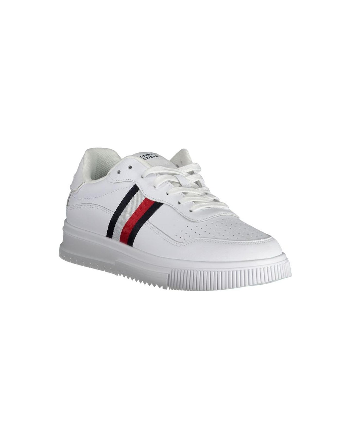 Tommy Hilfiger Men's White Polyester Sneaker - 45 EU