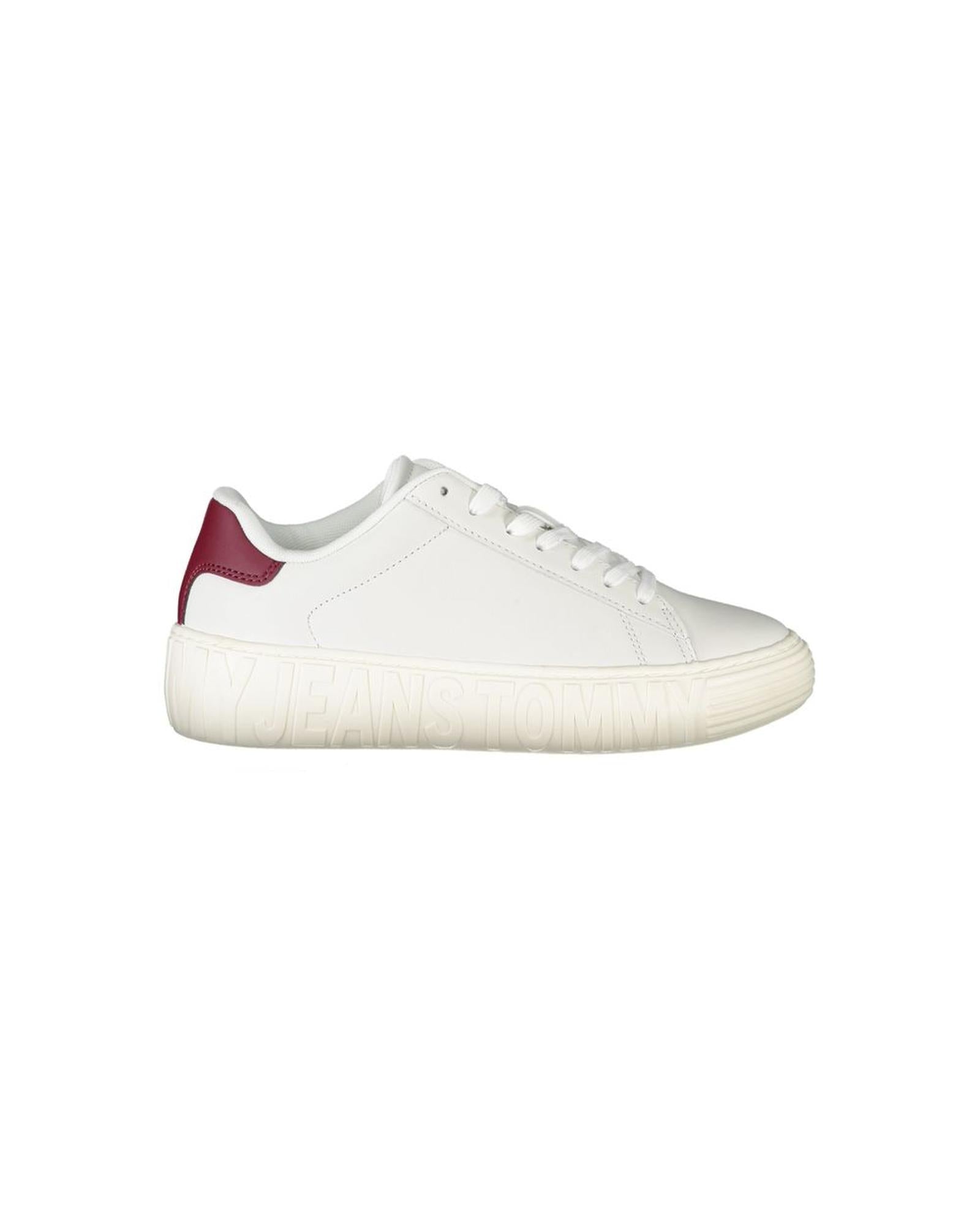 Tommy Hilfiger Women's White Polyester Sneaker - 38 EU