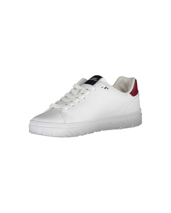 Tommy Hilfiger Men's White Polyester Sneaker - 44 EU