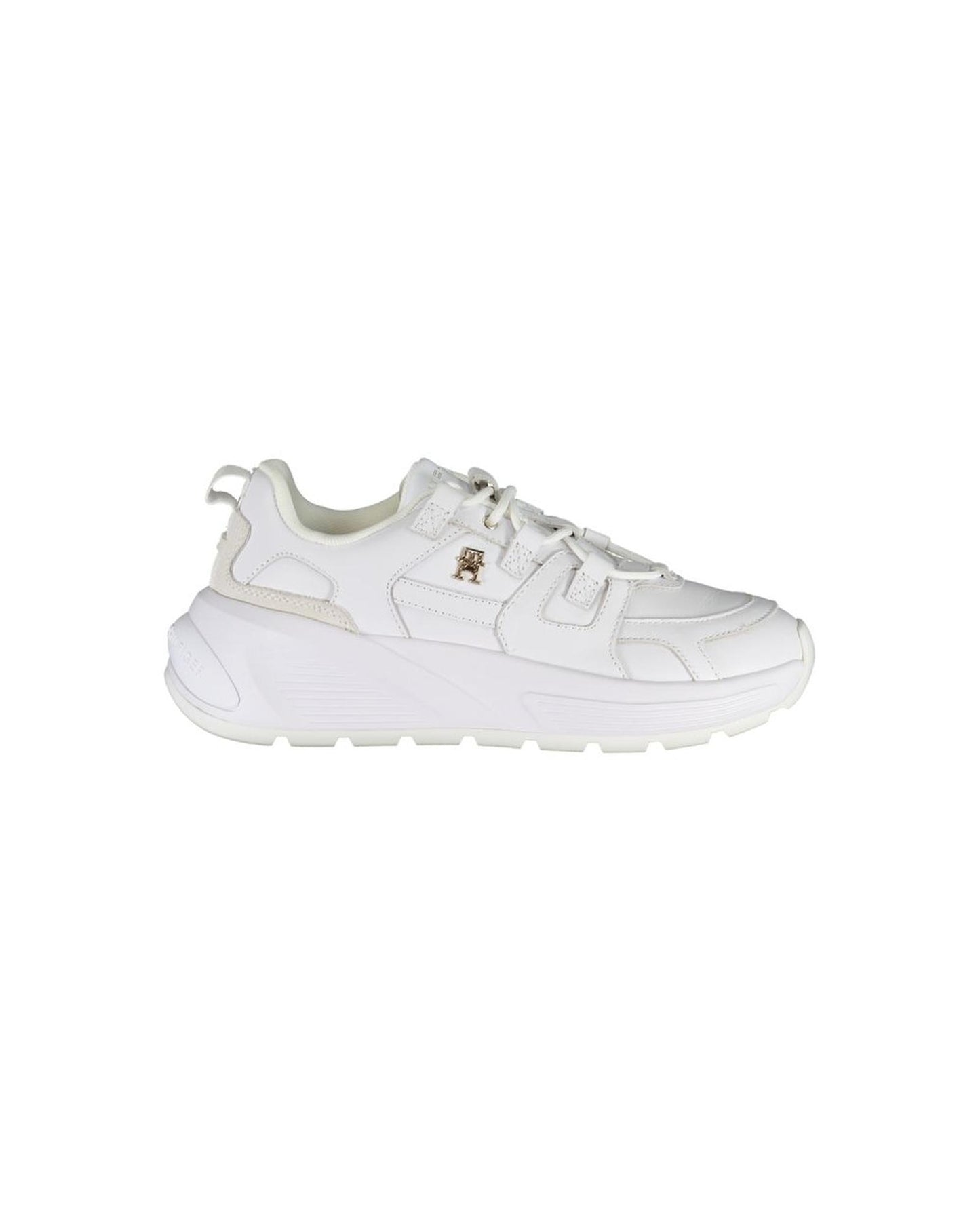 Tommy Hilfiger Women's White Polyester Sneaker - 40 EU