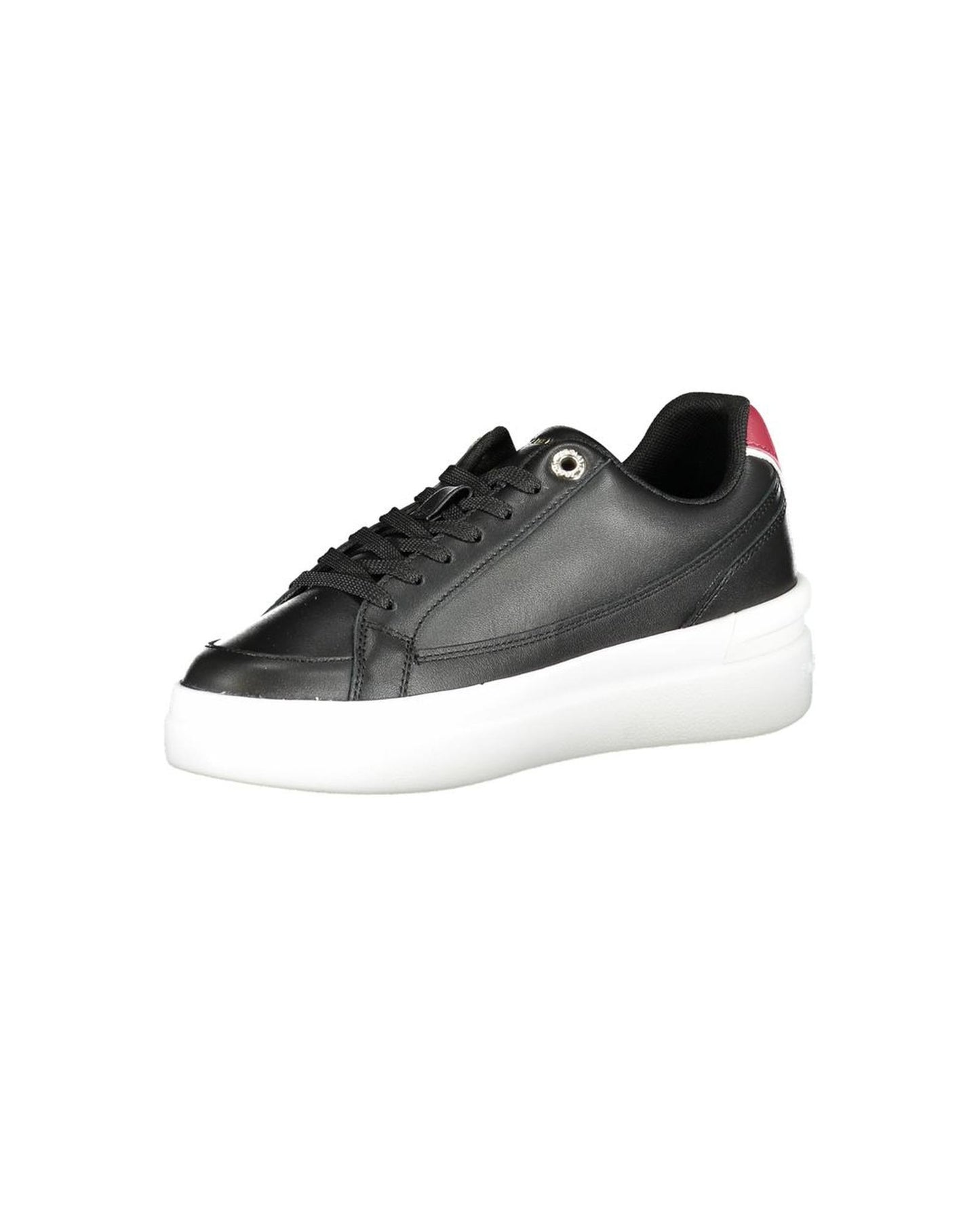 Tommy Hilfiger Women's Black Polyester Sneaker - 38 EU