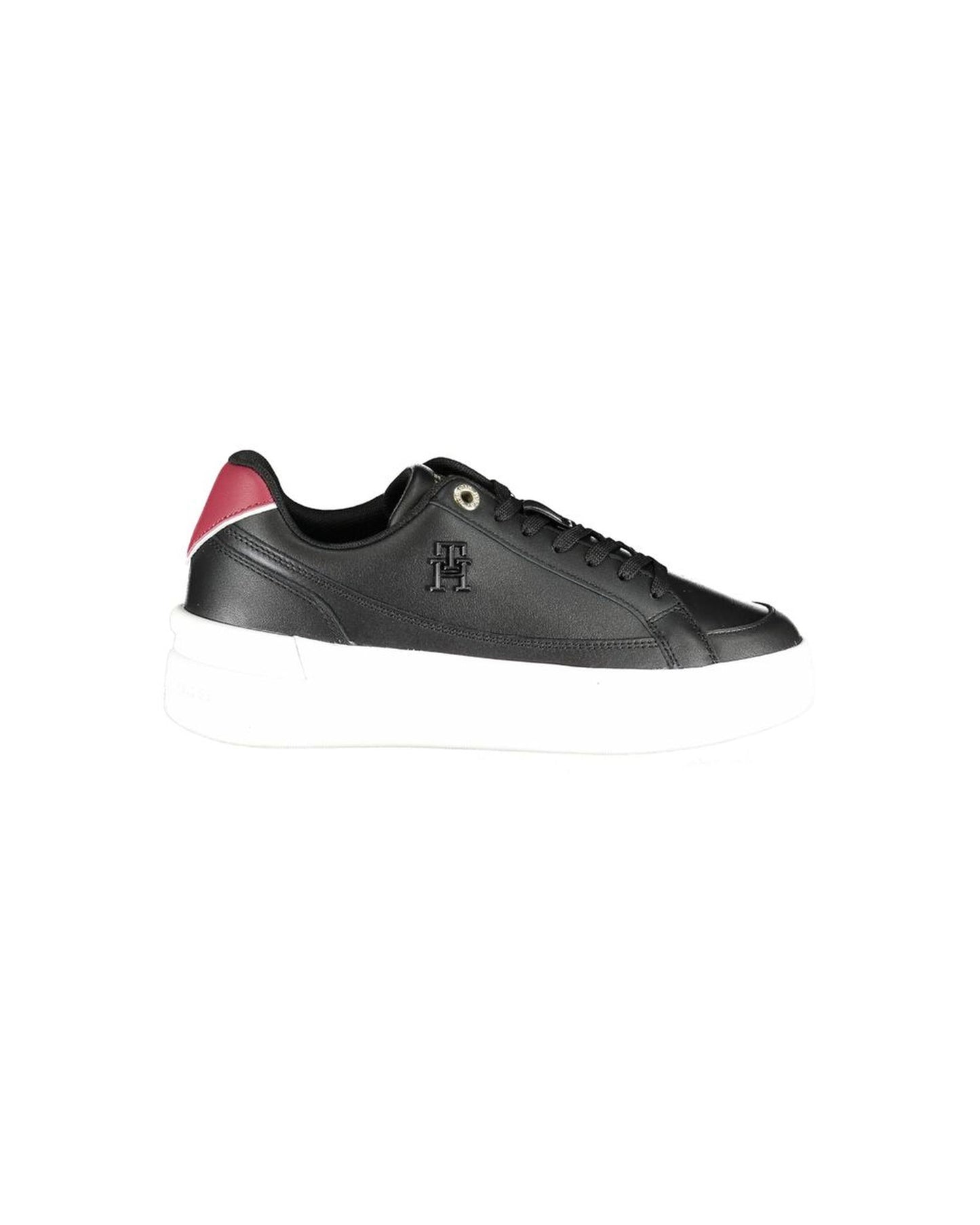 Tommy Hilfiger Women's Black Polyester Sneaker - 40 EU