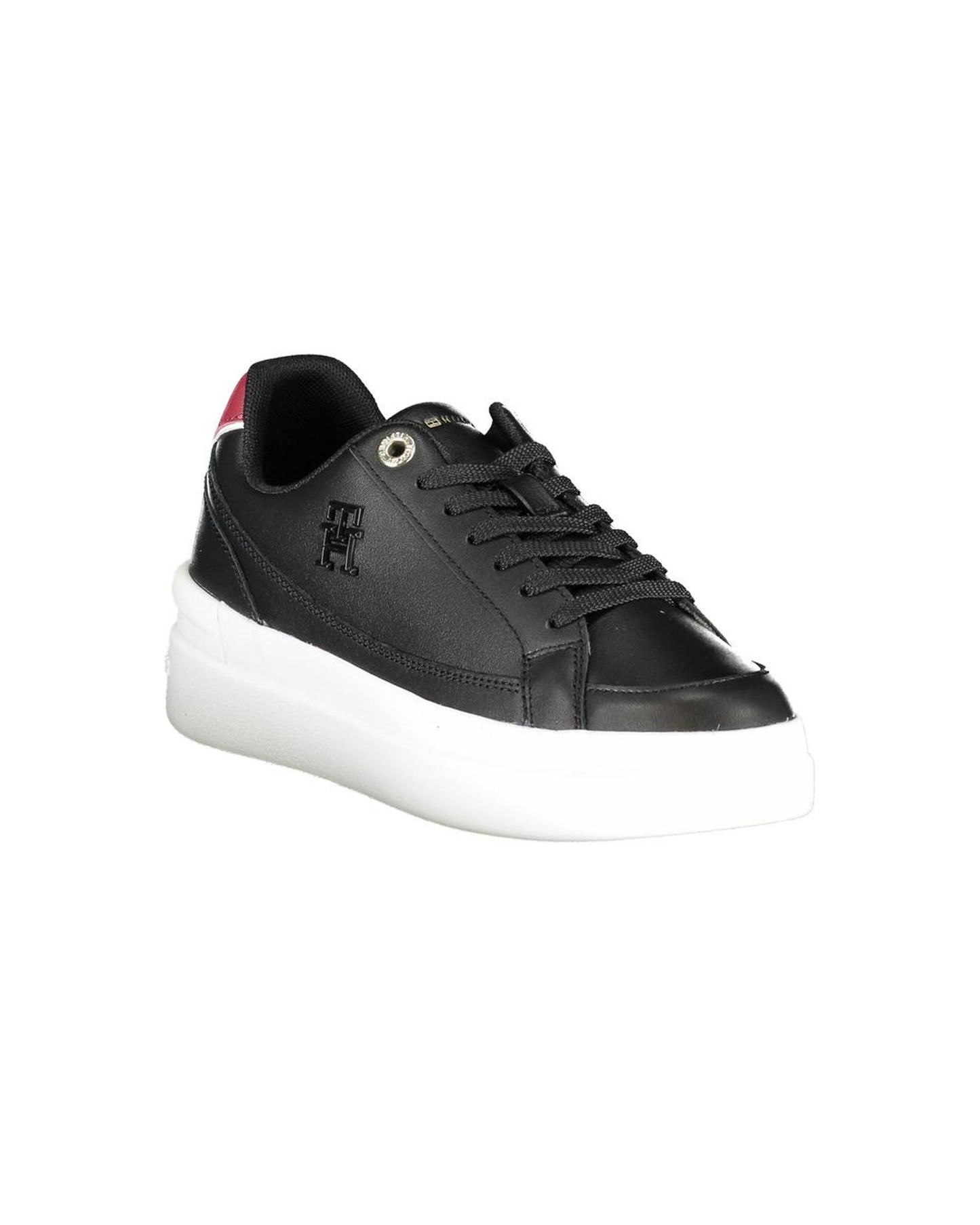 Tommy Hilfiger Women's Black Polyester Sneaker - 40 EU