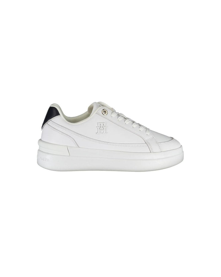 Tommy Hilfiger Women's White Polyester Sneaker - 38 EU