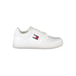 Tommy Hilfiger Men's White Polyester Sneaker - 40 EU