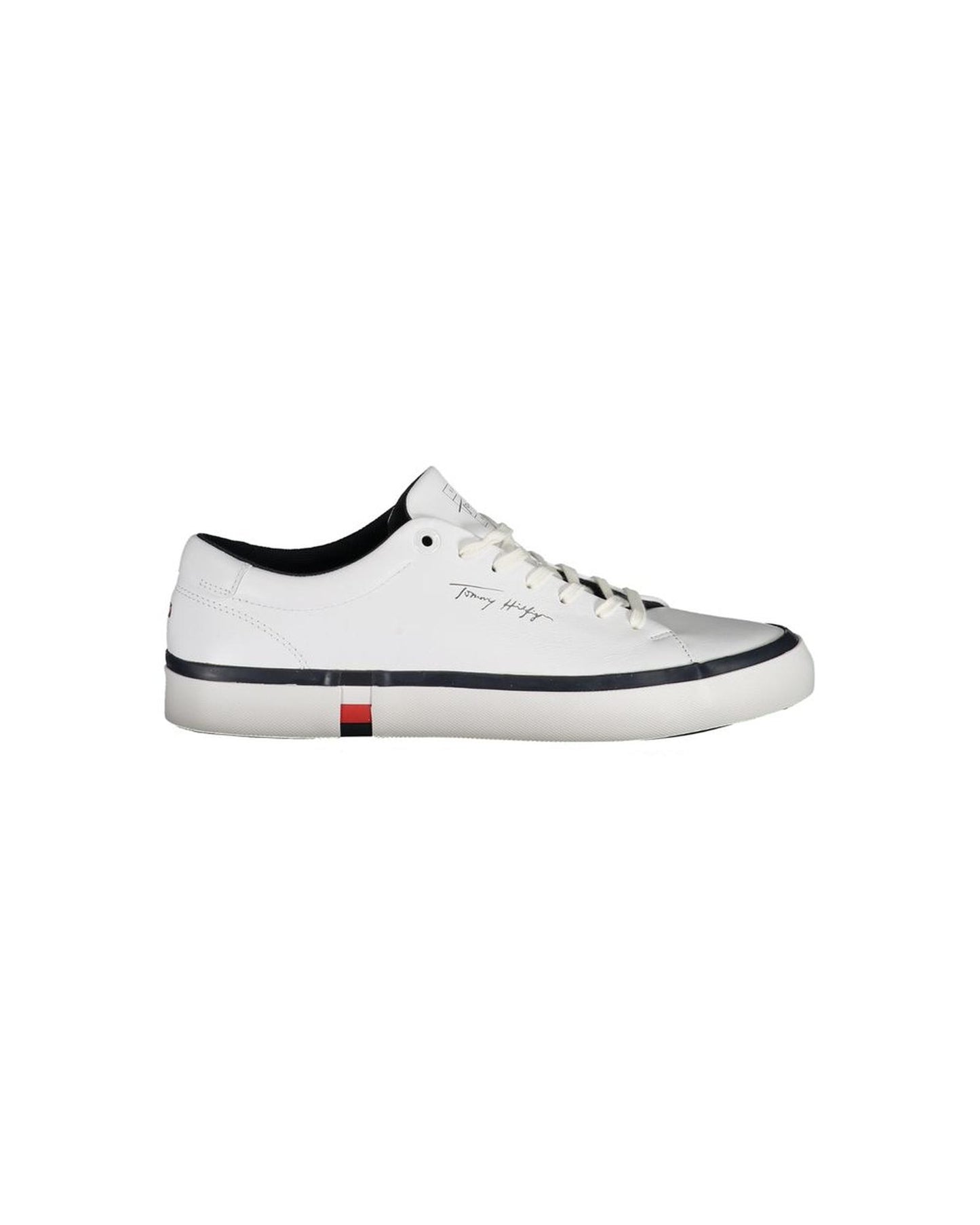 Tommy Hilfiger Men's White Polyester Sneaker - 41 EU