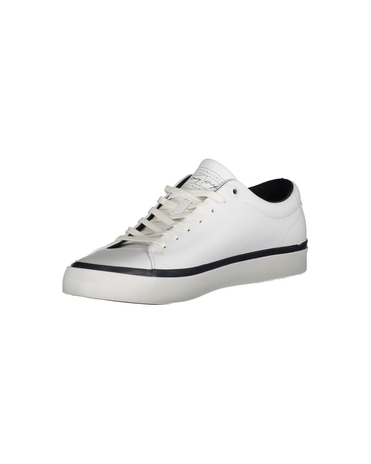 Tommy Hilfiger Men's White Polyester Sneaker - 44 EU