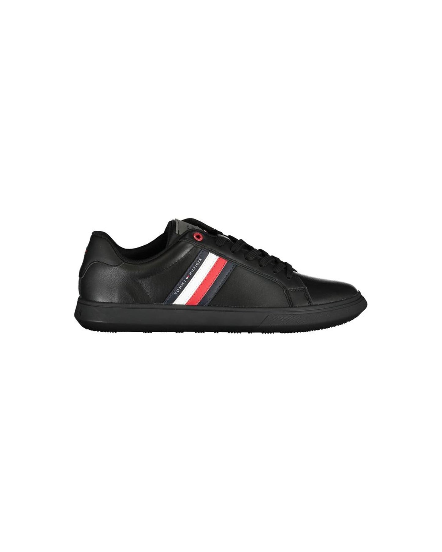 Tommy Hilfiger Men's Black Polyester Sneaker - 40 EU